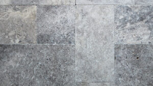 French Pattern Silver Travertine